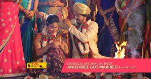 Kannada Anchor, Actress Anushree marriage scenes shot in Kori Rotti set